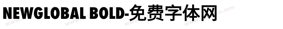 NewGlobal Bold字体转换
